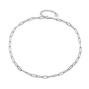 PALERMO Essential Silver Chain Link Paper-Clip Necklace